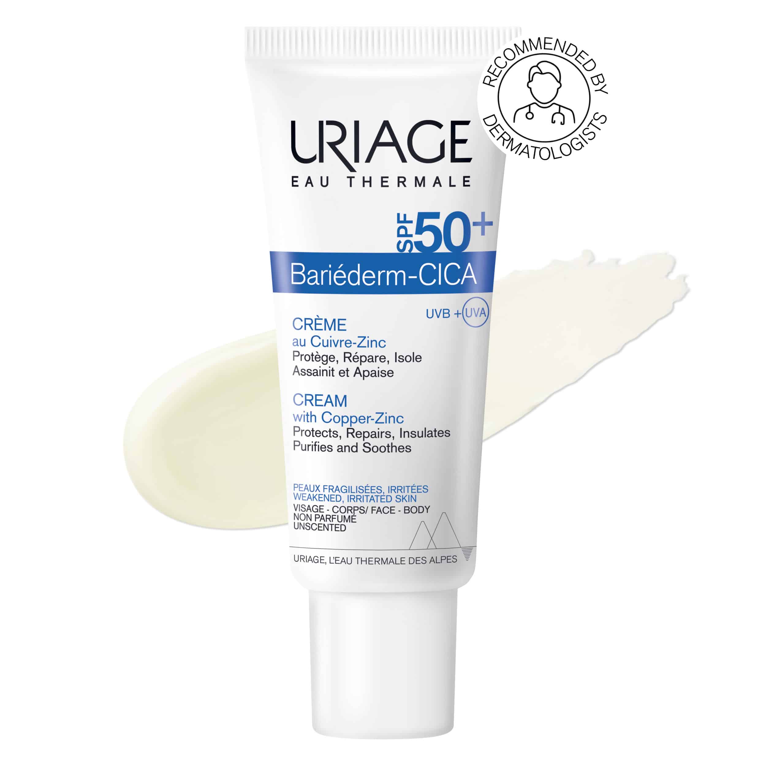 URIAGE - BARIEDERM Cica-Creme au Cuivre-Zinc SPF50+ - 40ml